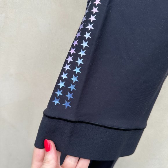 Ultracor Athluxury Ultra High Rise Banded Leggings Black Blue Ombre Stars Sz XS - Picture 8 of 8